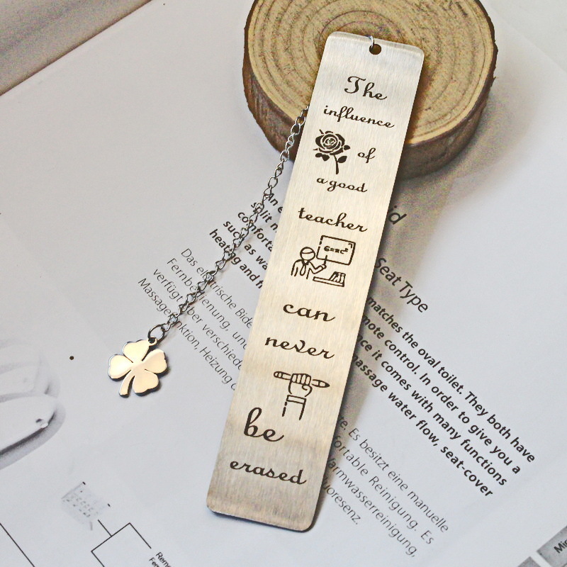 📖Read Books ~ Stainless Steel "Four Leaf Clover" Bookmark Gift
