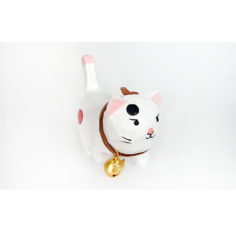 HOT SALE🔥Handmade Wooden Cat Ornament With Bell-Cute Gift🔔