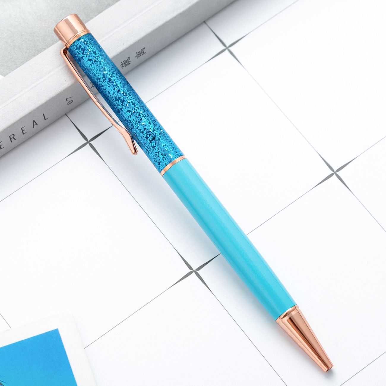 Metal Pen Shiny Dynamic Liquid Sand Pen - Unique and Practical Gift