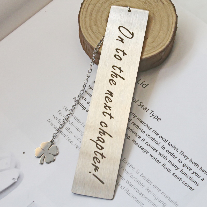 📖Read Books ~ Stainless Steel "Four Leaf Clover" Bookmark Gift