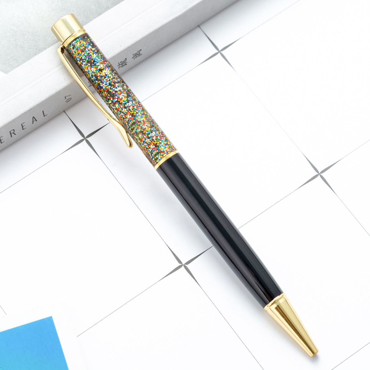 Metal Pen Shiny Dynamic Liquid Sand Pen - Unique and Practical Gift