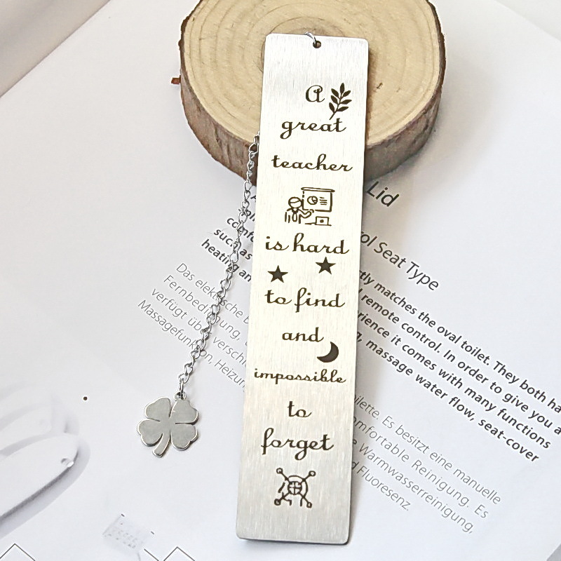📖Read Books ~ Stainless Steel "Four Leaf Clover" Bookmark Gift