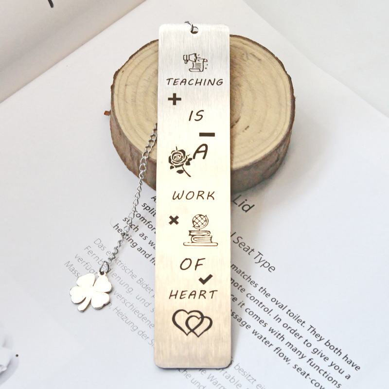📖Read Books ~ Stainless Steel "Four Leaf Clover" Bookmark Gift
