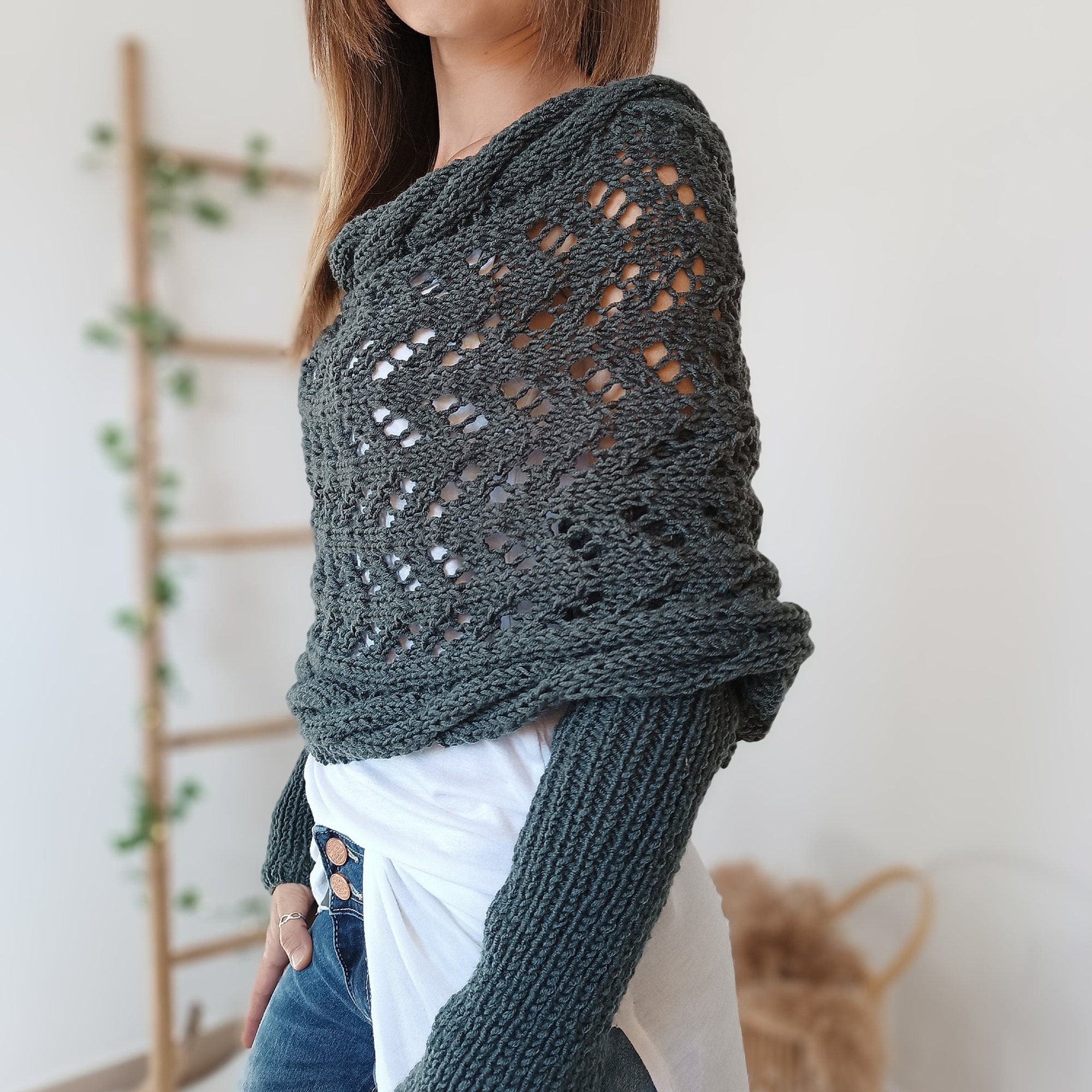 ❄🔥Christmas Sale 50% Off-🧶Women's Knitted Double Sleeve Scarf🧣