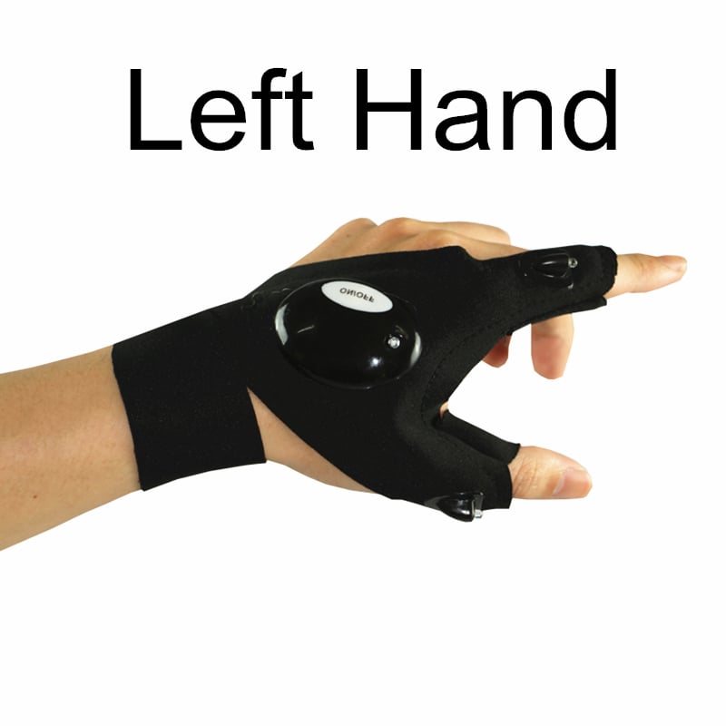 🔥LED Flashlight Waterproof Gloves - Practical Durable Fingerless Gloves