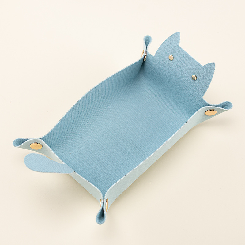 Cat Leather Storage Tray/Dice Tray