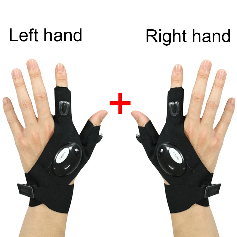 🔥LED Flashlight Waterproof Gloves - Practical Durable Fingerless Gloves