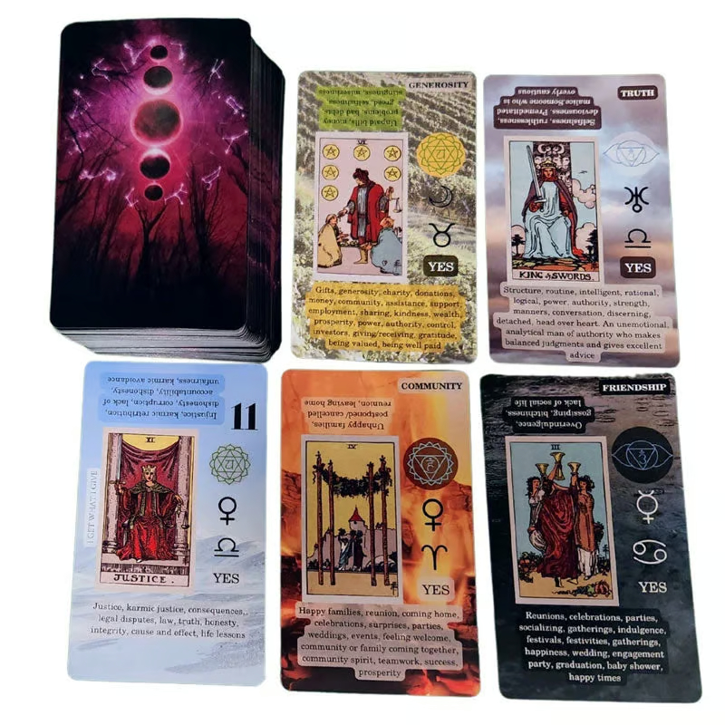 Learning Tarot Cards Deck With Meanings On Them