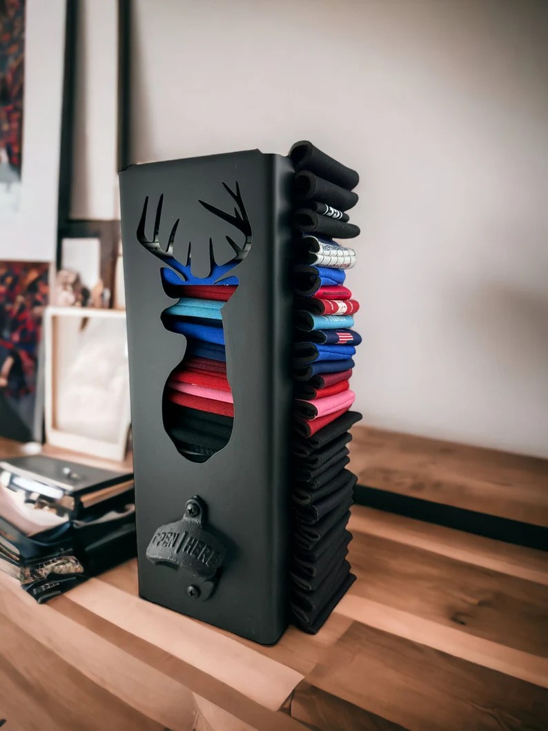 Can Cooler Holder with Bottle Opener