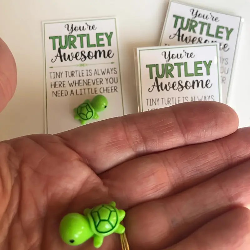 🐢Tiny Turtle good luck charm - You're TURTLEY AWESOME