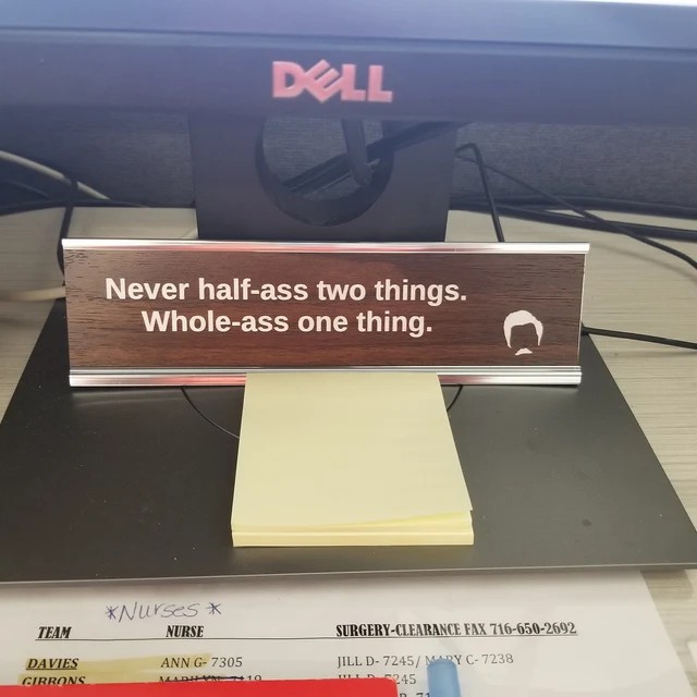 Funny Desk Sign Boss Gag Gift