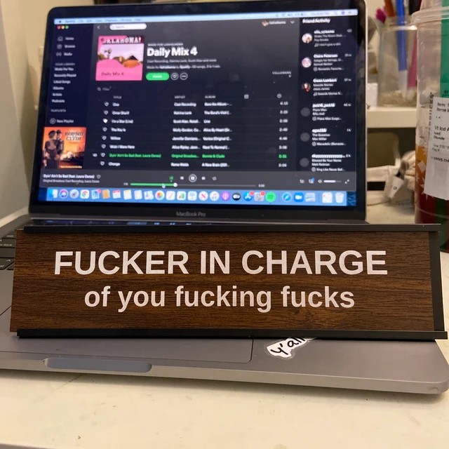 Funny Desk Sign Boss Gag Gift