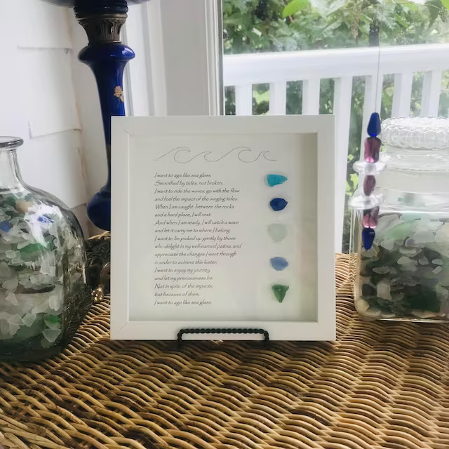 Sea Glass Poem Ornament Gift