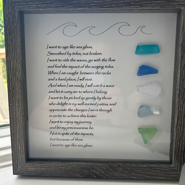 Sea Glass Poem Ornament Gift