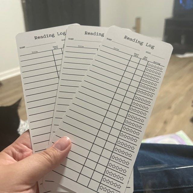 Reading List Card Bookmarks (12 PCS)