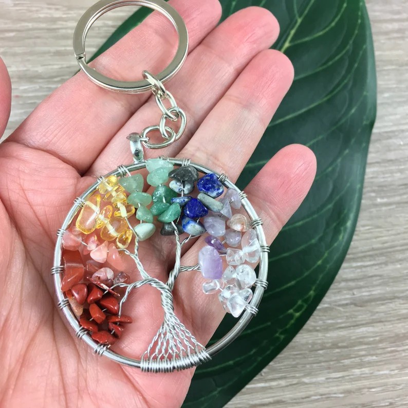 Crystal Life Tree Key Chain