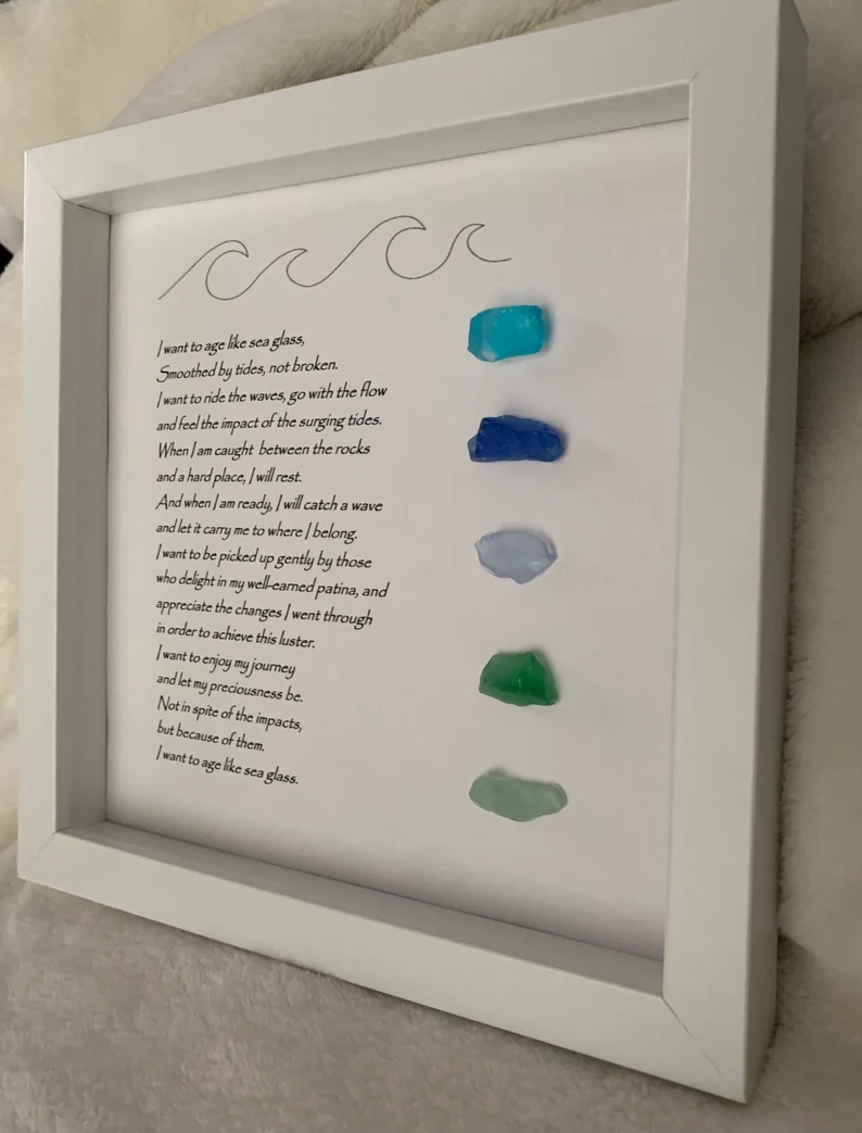 Sea Glass Poem Ornament Gift