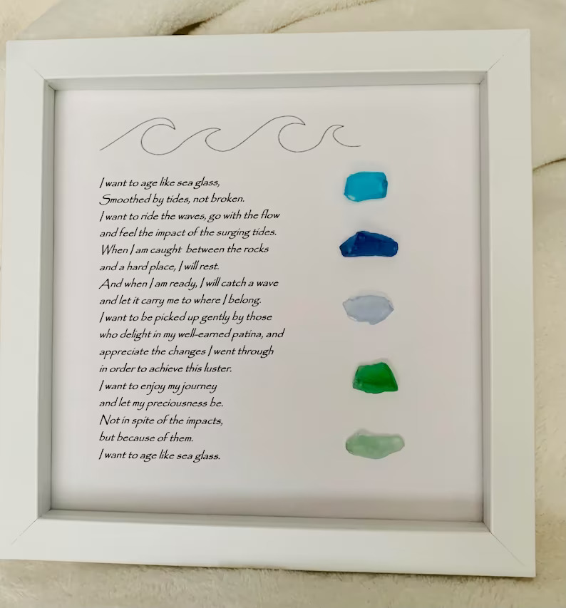 Sea Glass Poem Ornament Gift