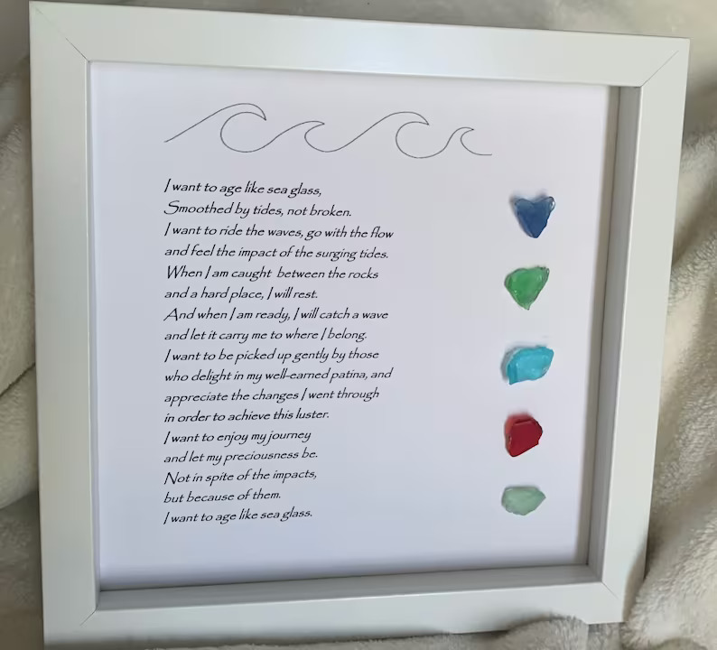 Sea Glass Poem Ornament Gift