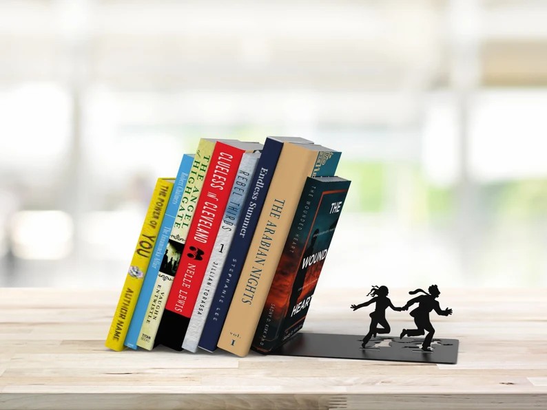📚😆Funny Metal Bookend-Cool Unique Gift 