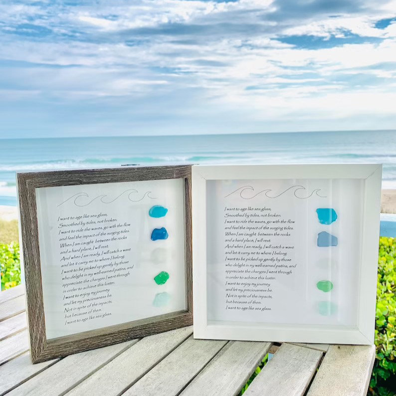Sea Glass Poem Ornament Gift