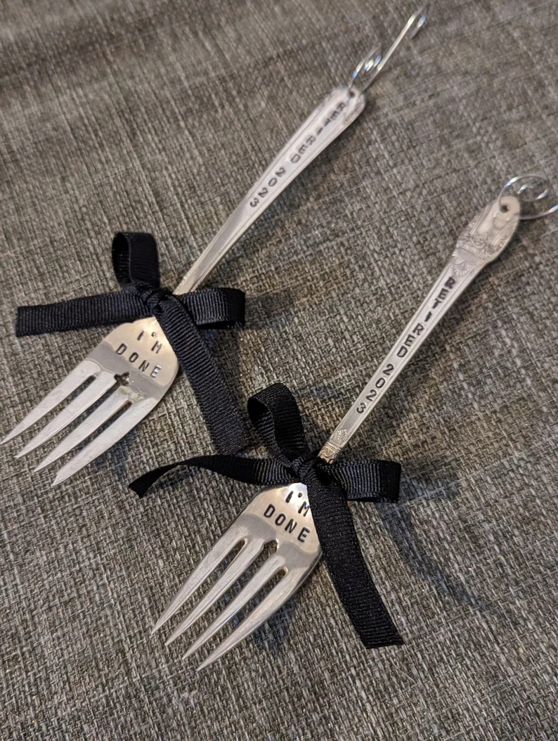 Retirement or Graduation Gift-Funny Fork "I'm Done!"