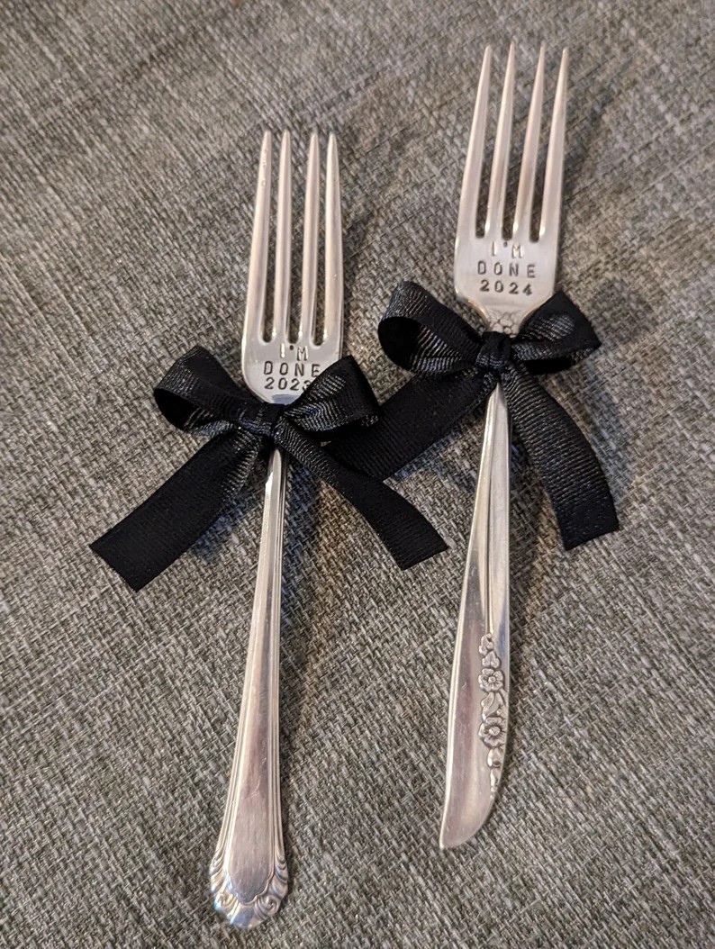 Retirement or Graduation Gift-Funny Fork "I'm Done!"