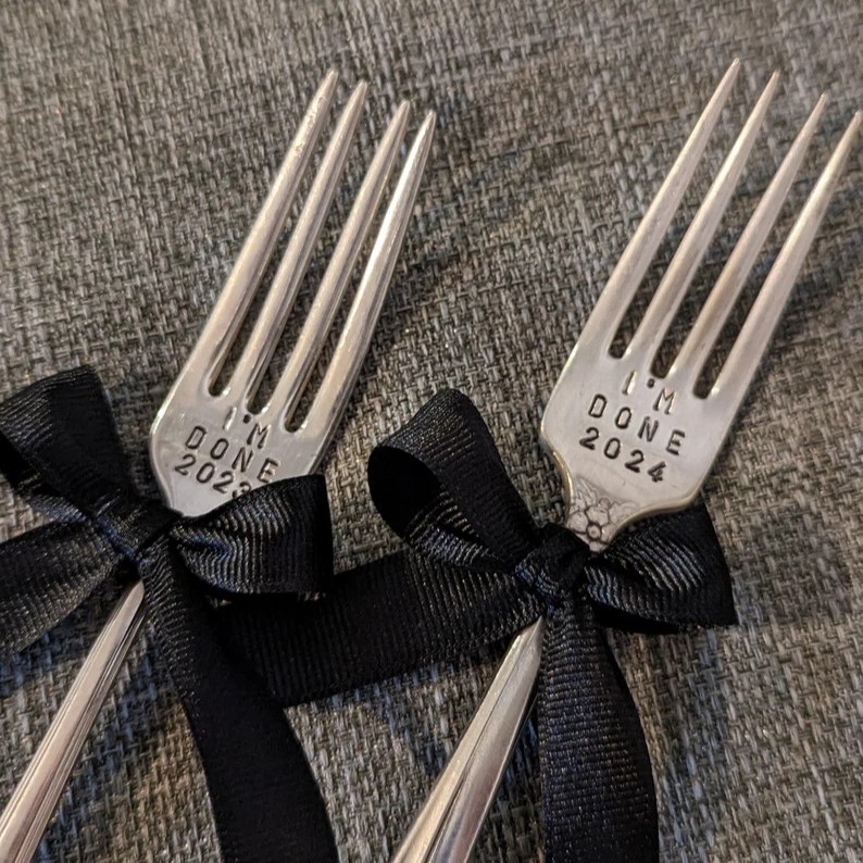 Retirement or Graduation Gift-Funny Fork "I'm Done!"