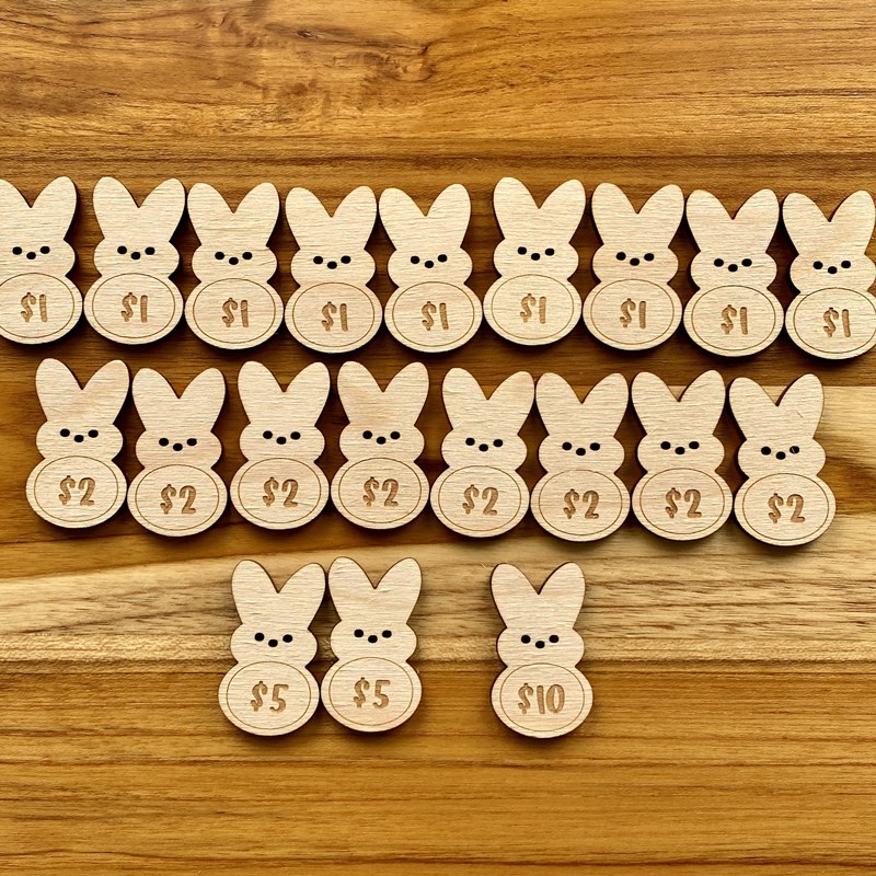 Easter Kids Reward Bunny Tokens