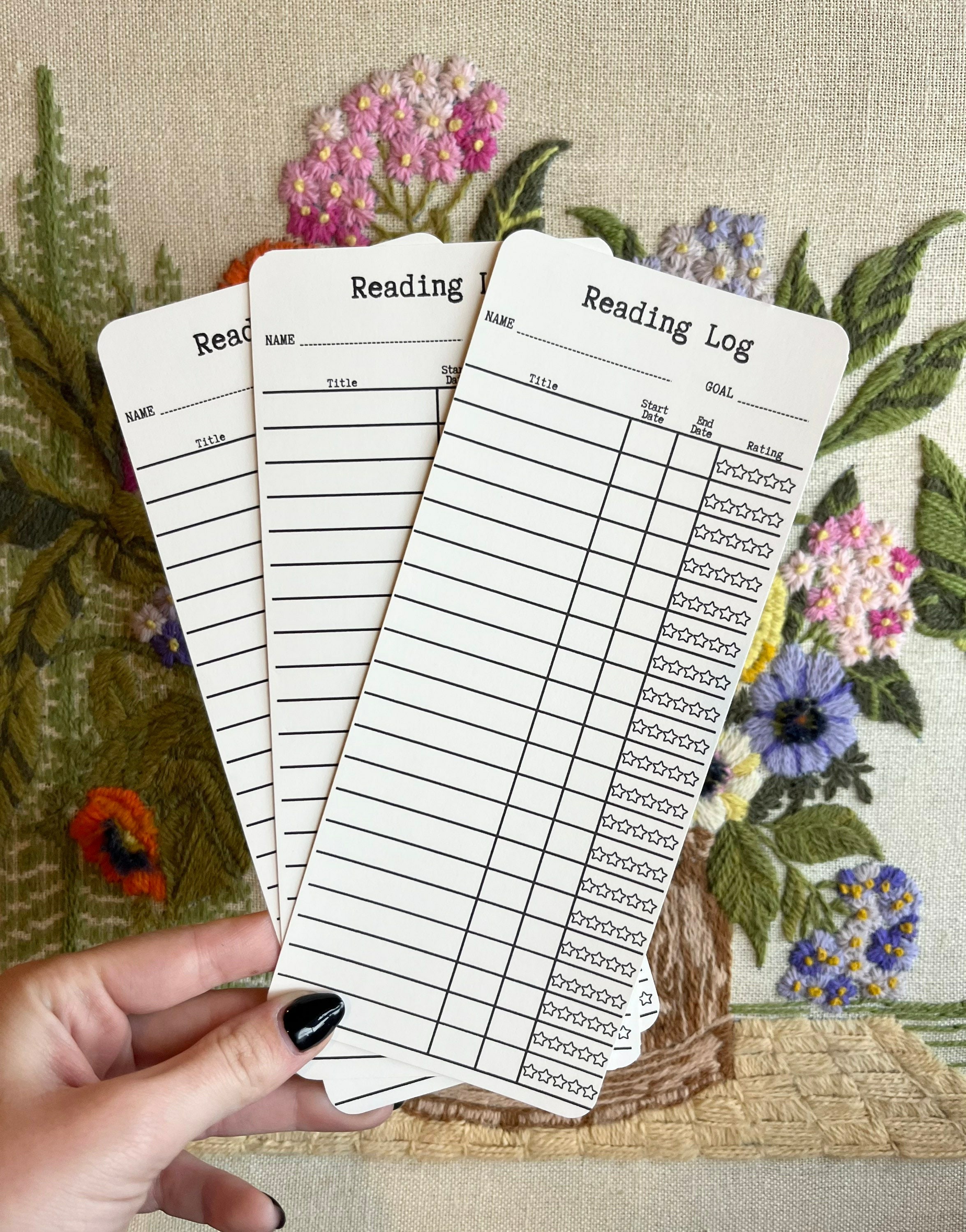 Reading List Card Bookmarks (12 PCS)