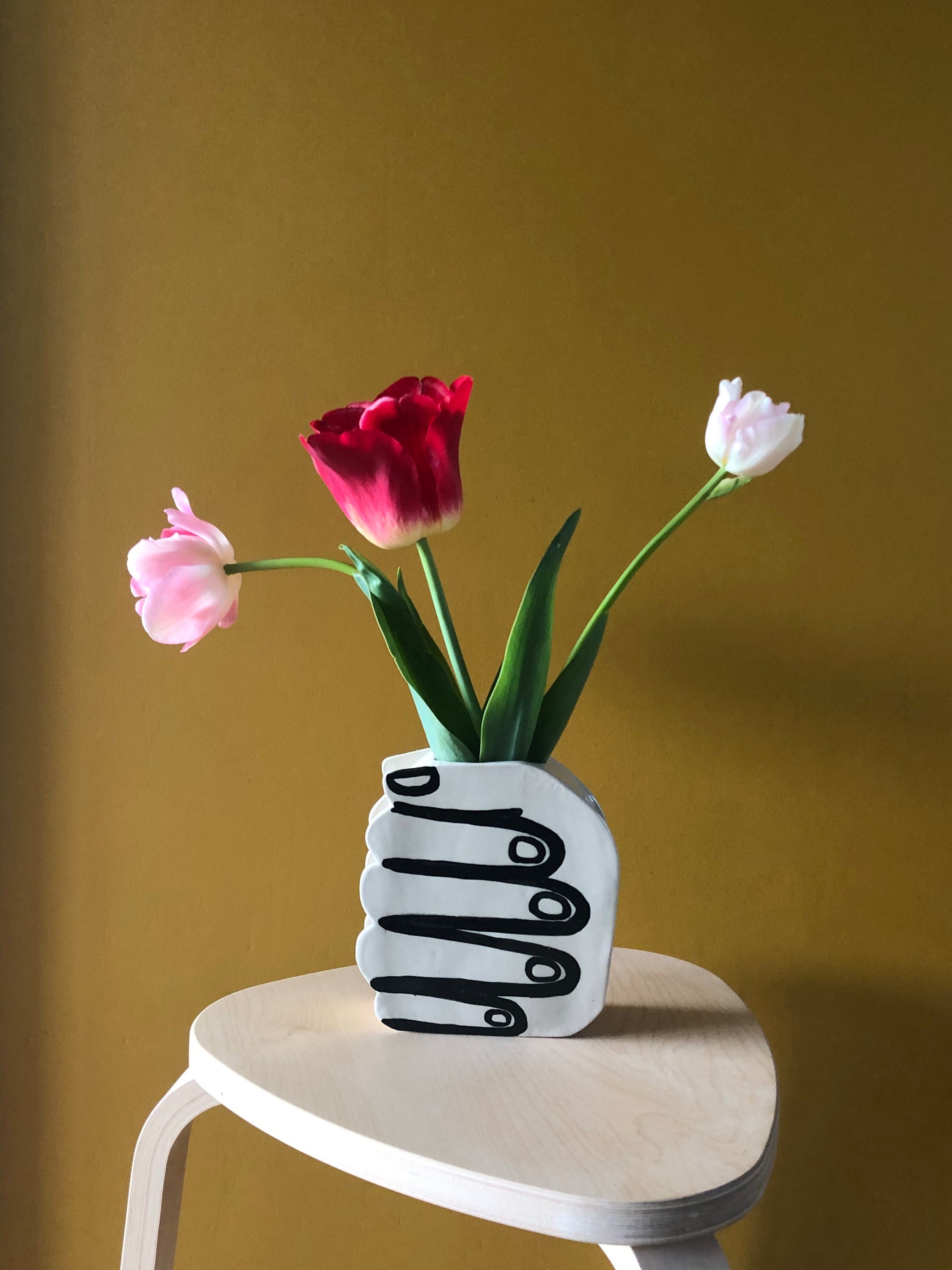 Quirky Hand Vase - Modern Unique Decor
