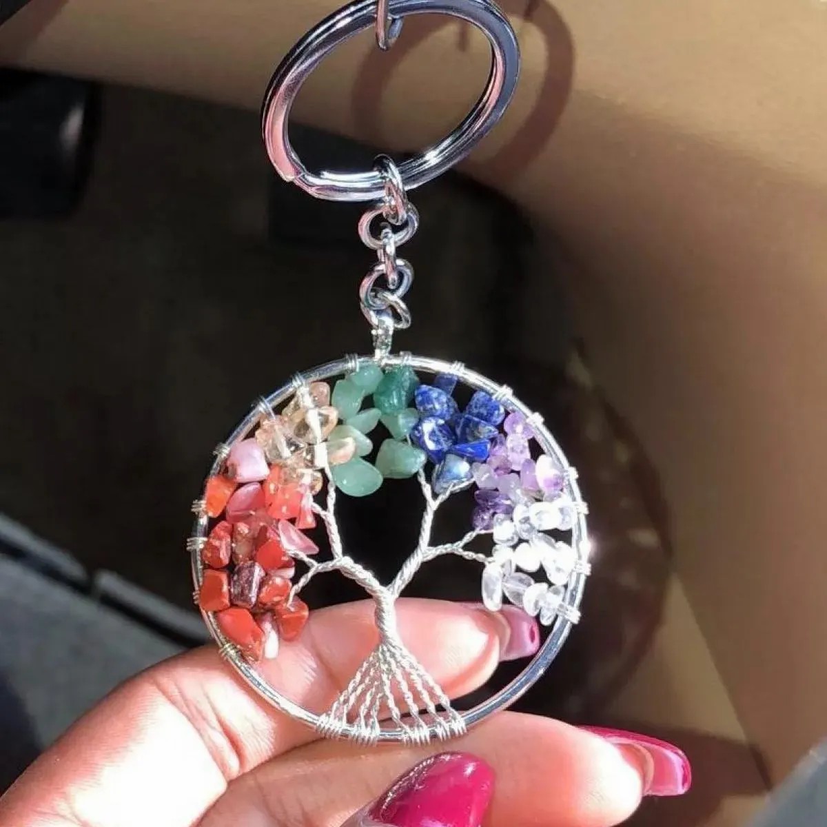 Crystal Life Tree Key Chain