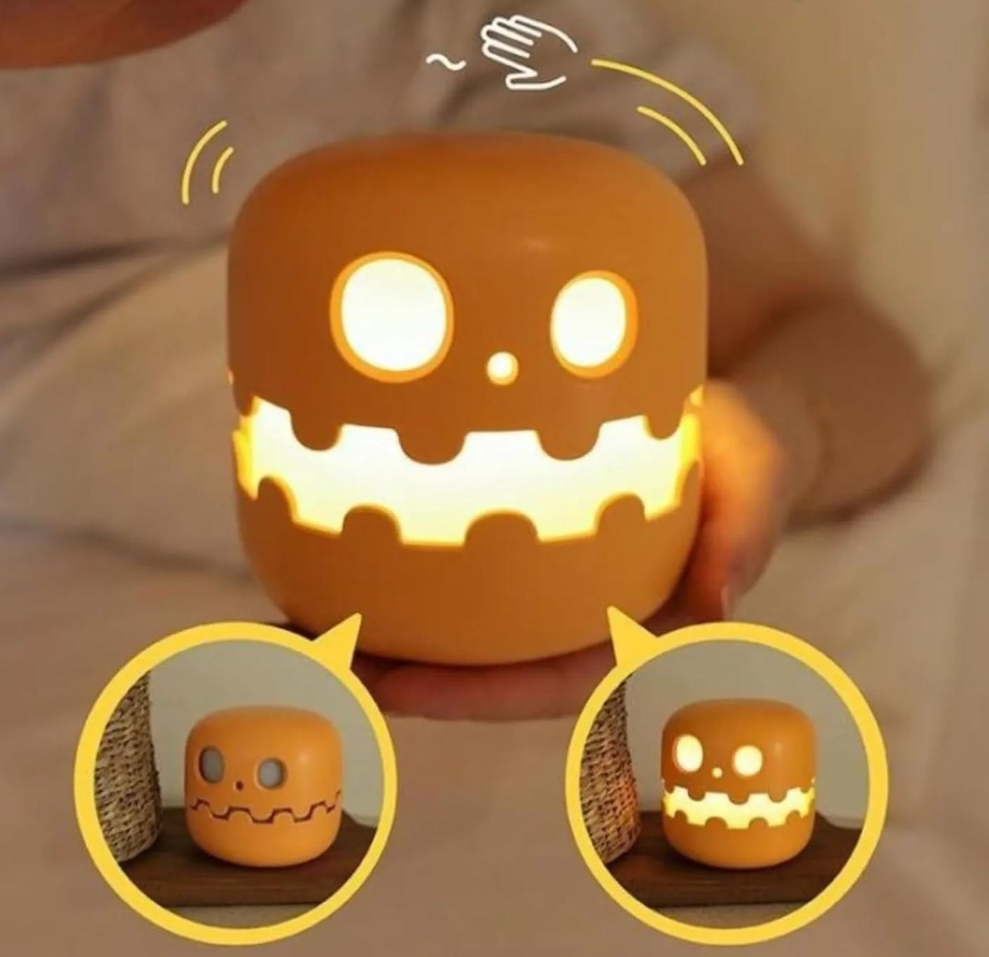 💥🎃Interesting pumpkin desktop night light funny practical ornaments