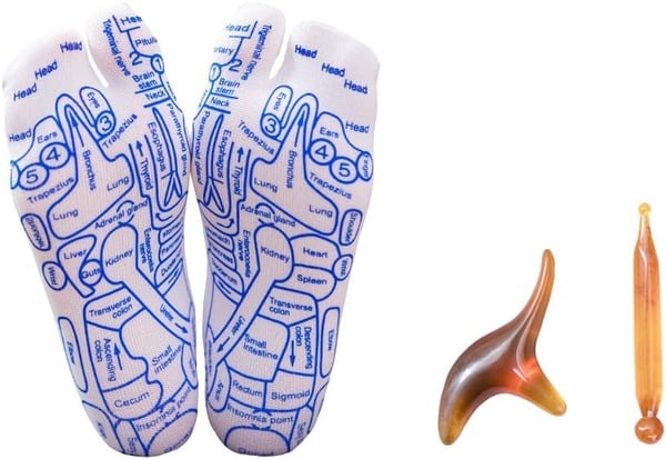 🎁💝2024 Mother’s Day Gifts - Reflexology Socks with Trigger Point Massage Tool