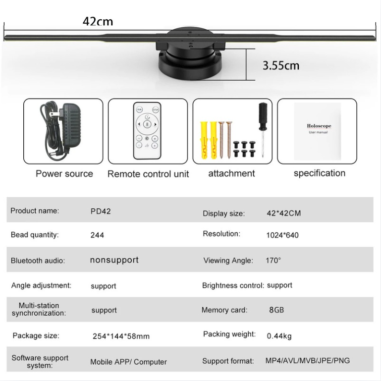 🎉 Hot Sale 🔥 3D Hologram LED Fan Projector - Craft Personalized 3D Visual Effects
