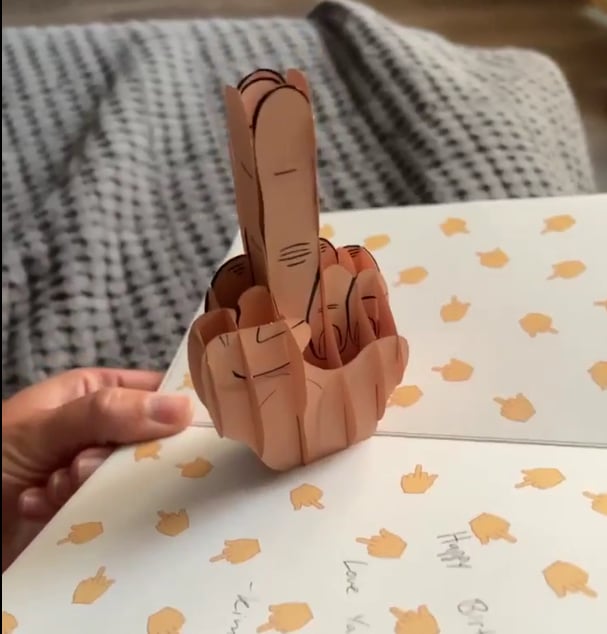 🎅Christmas Presale 49% OFF-🎄Something Special Just For Youy Middle Finger Pop Up Card