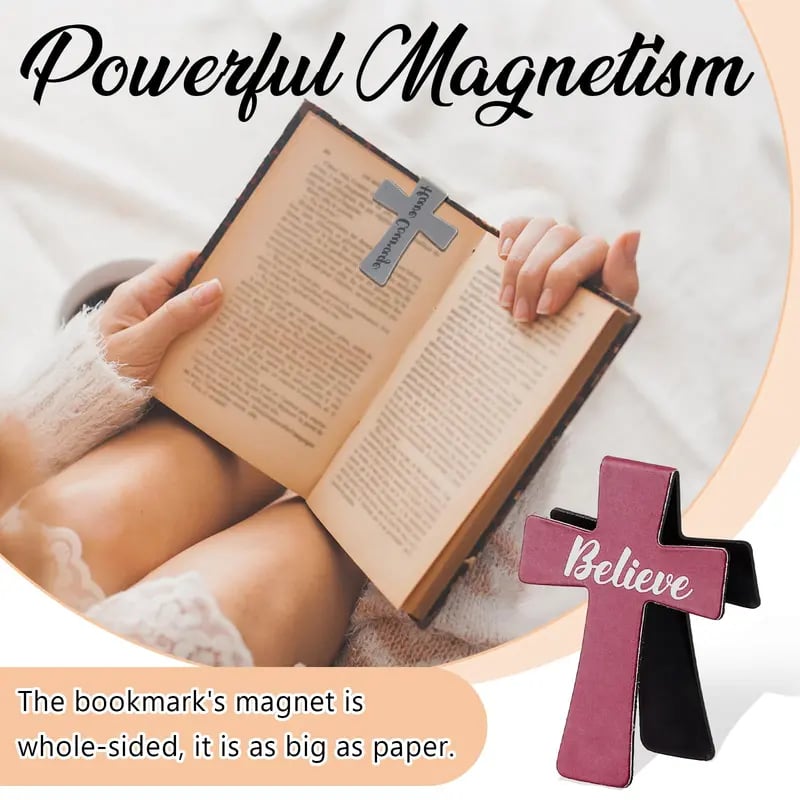 🔥LAST DAY 45 OFF%📖12 Pcs Magnetic Cross Bookmarks Gifts for Bible Study, Readers, Teachers, Students🌸✝️