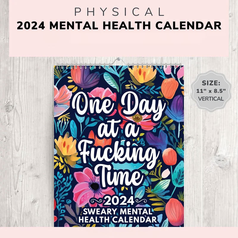 🎁💝2023 CHRISTMAS GIFT - 2024 Funny Mental Health Calendar