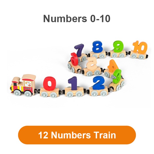 🔥HOT SALE - Numbers And Letters Magnetic Train Puzzle Wooden Toy Car💞