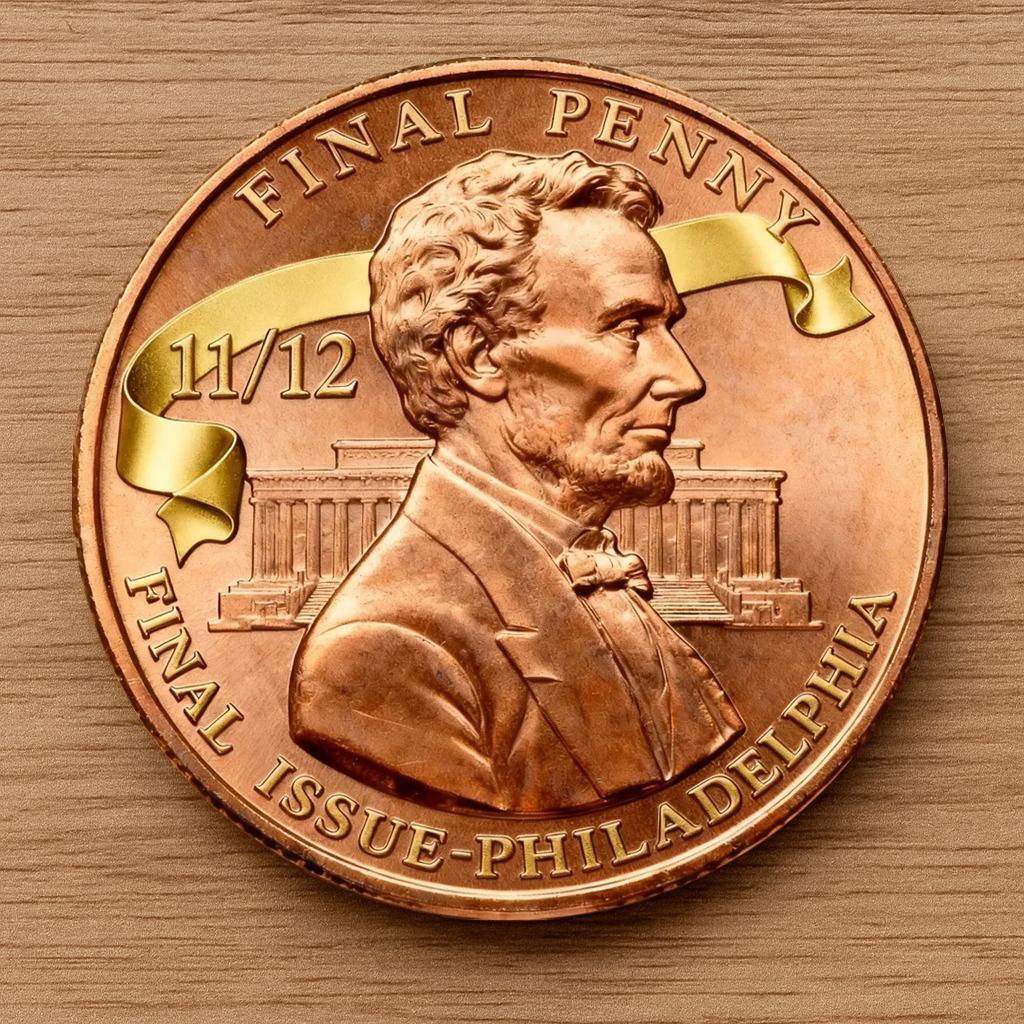 🏆Flash Sale 60% OFF - Lincoln Final Penny – 11/12 Philadelphia Mint Limited Edition Collectible Coin