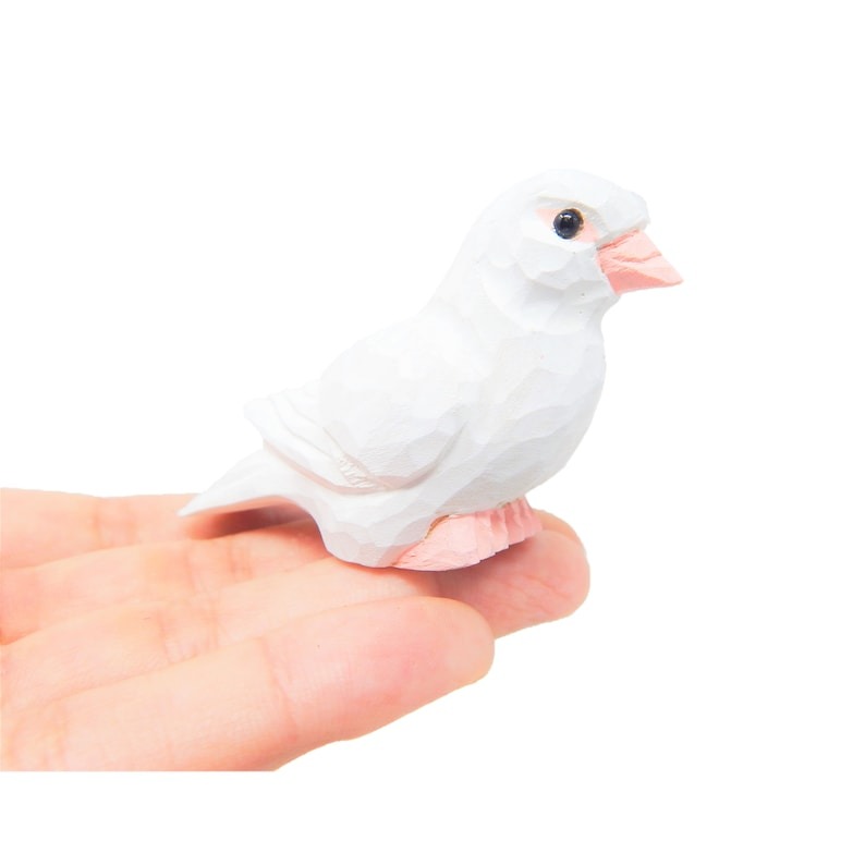 🐦Adorable Miniature Wooden Bird Statue😍