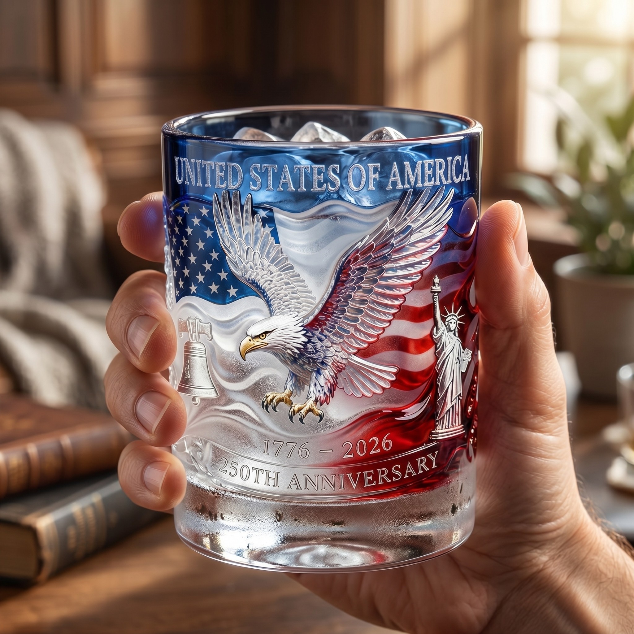 Limited Edition 2026 USA 250th Anniversary Commemorative Glass – 1776-2026 Heritage Edition
