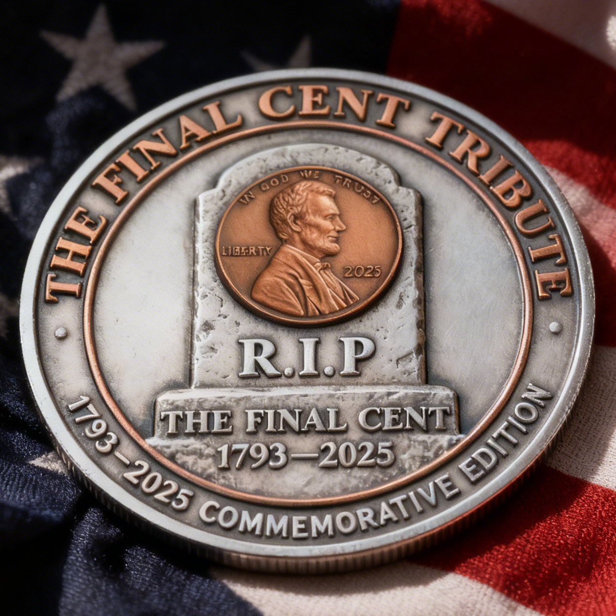 🏅250 Years of America 60% OFF -Final Cent Tribute Coin