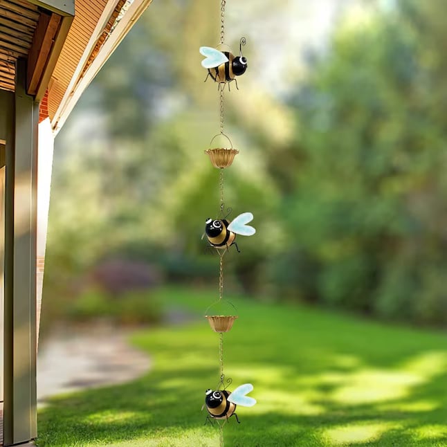 🐝Whimsical Bee Rain Chain — Transforming Rainy Days into a Garden Spectacle
