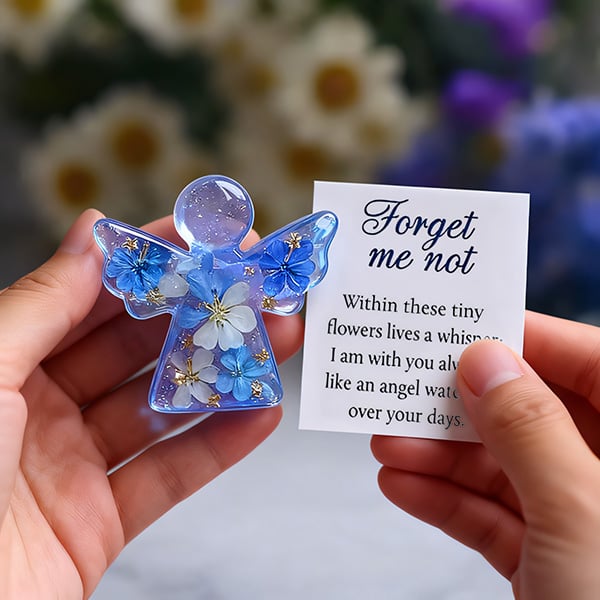 🔥HOT SALE 40% OFF - 🪽Forget Me Not Dried Flower Angel Keepsake - Timeless Gift for Remembrance, Comfort & Hope