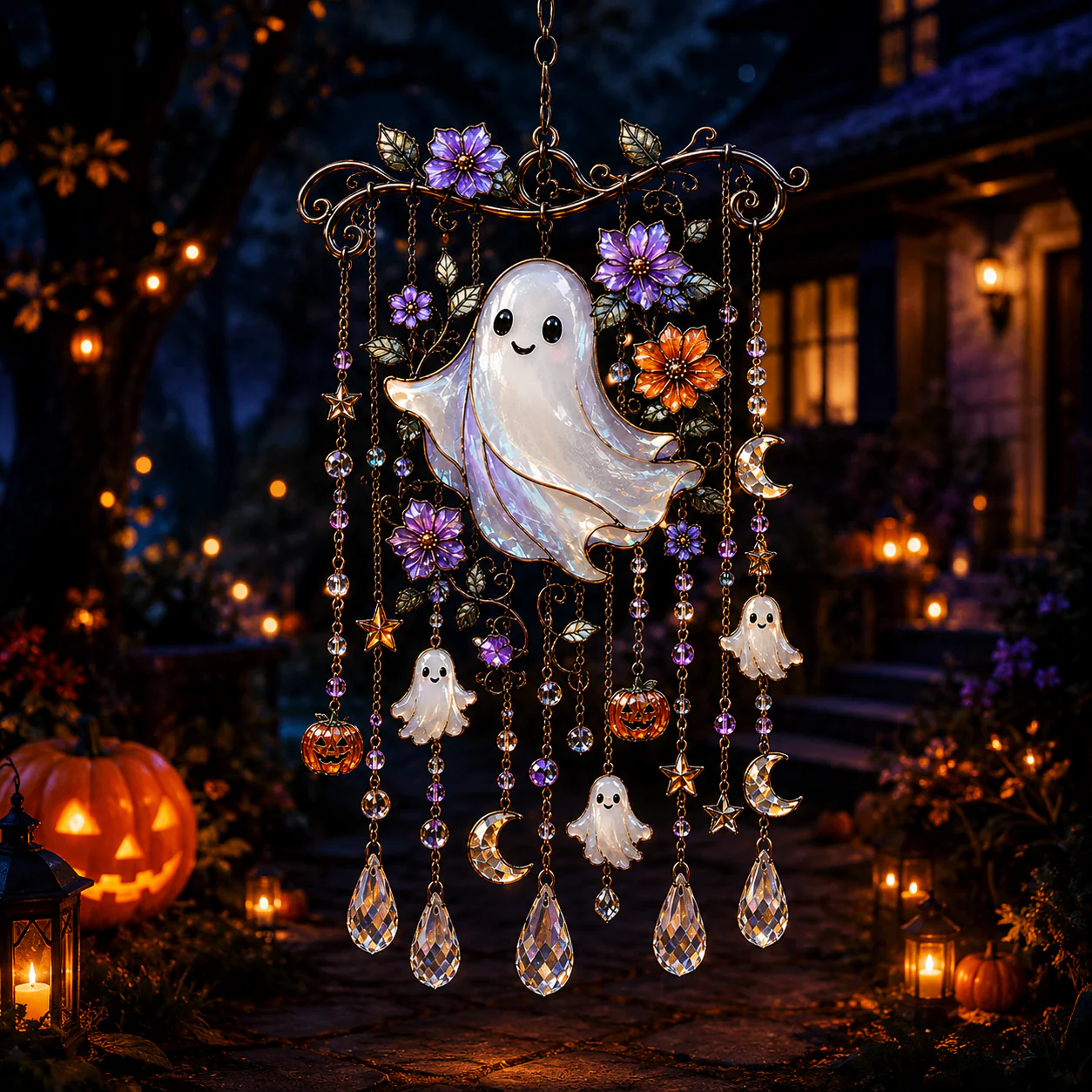 🏆 LIMITED TIME — 60% OFF - Halloween-Themed Crystal Wind Chime