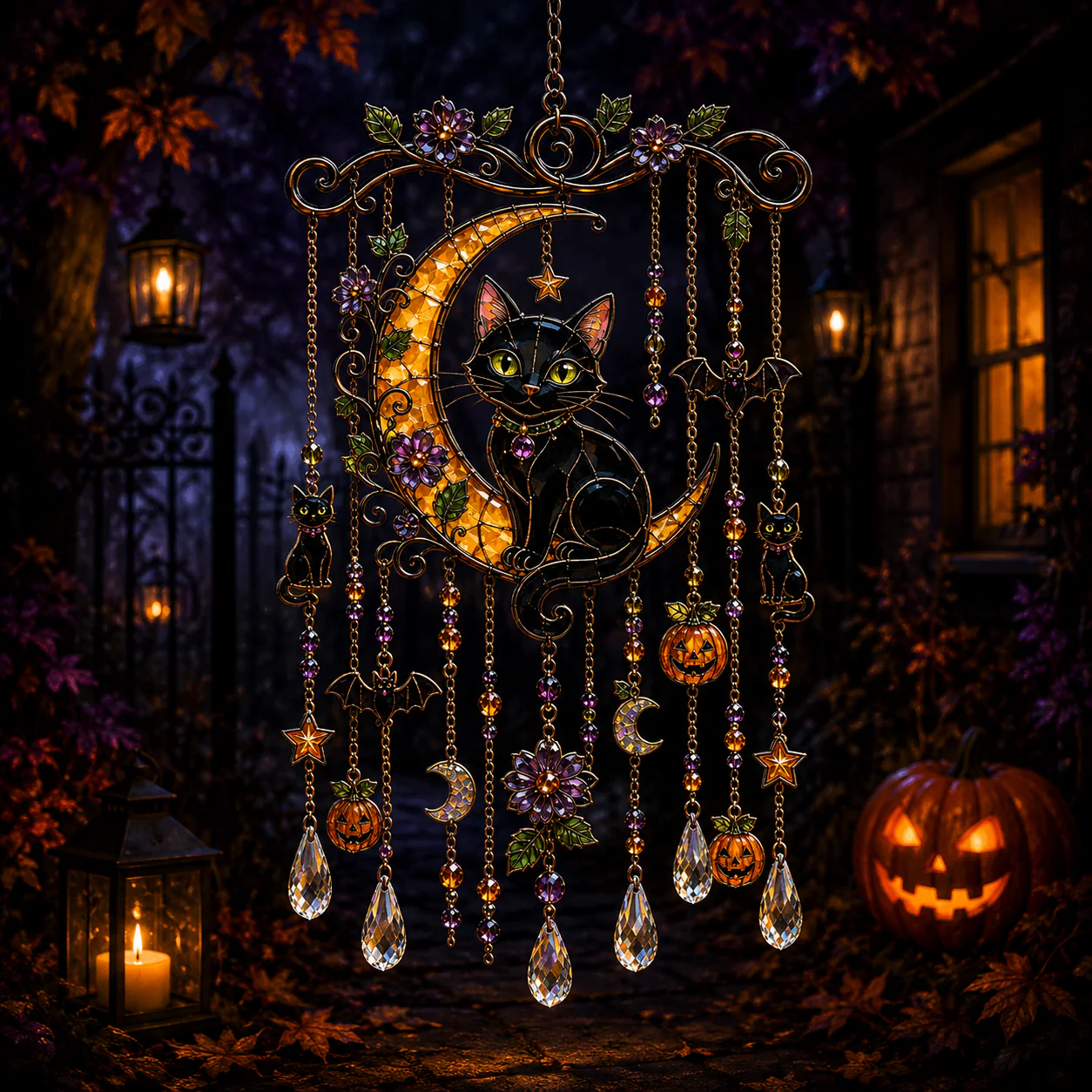 🏆 LIMITED TIME — 60% OFF - Halloween-Themed Crystal Wind Chime