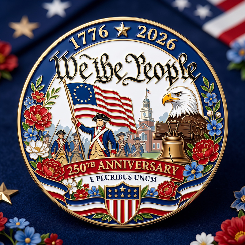 US 250th Anniversary Brooch Pin