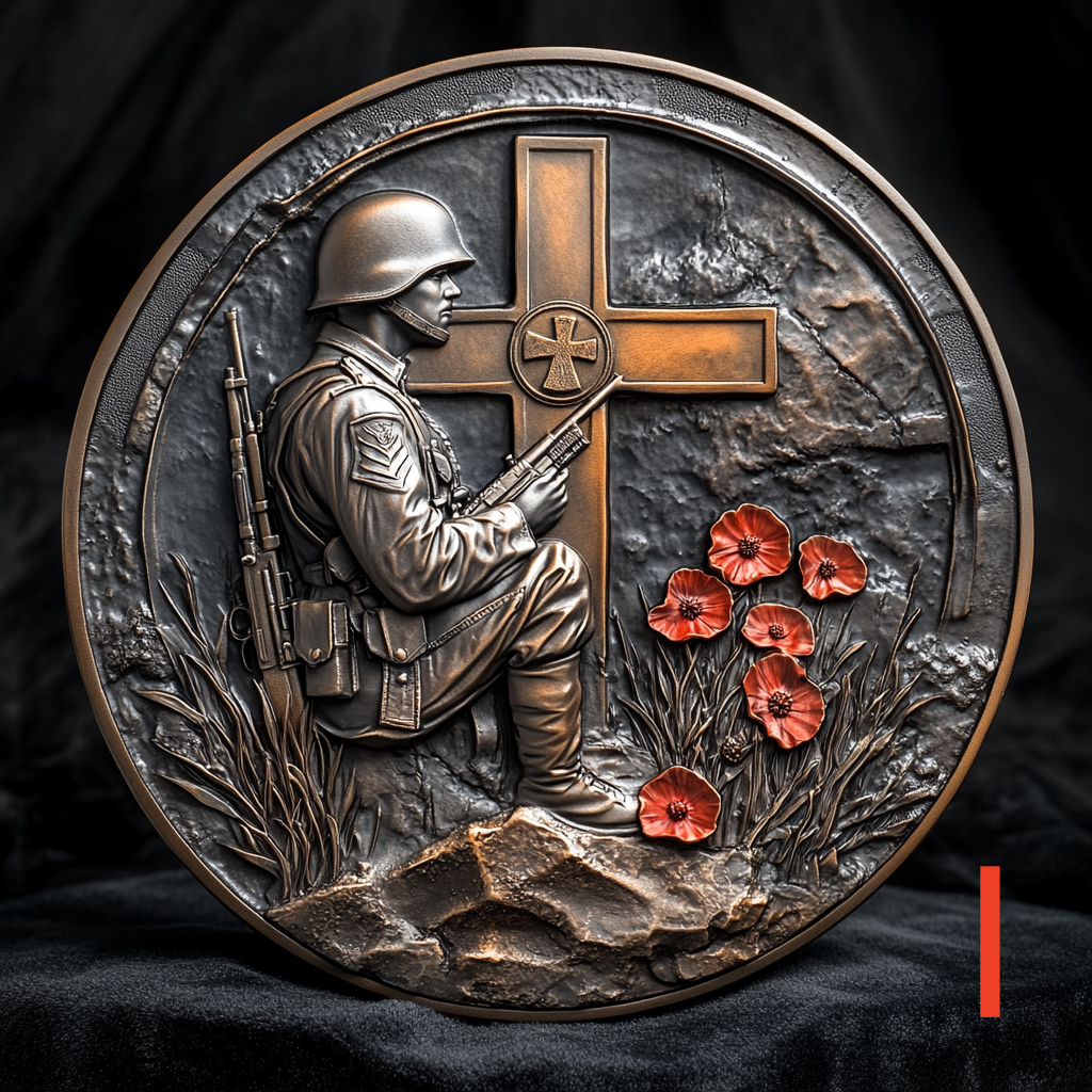 Poppy Cross Military Memorial Coin