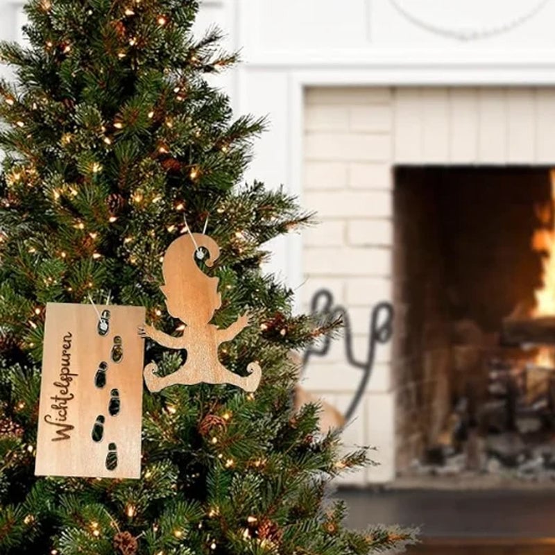 👼Christmas Footprints Stencil For Gnomes